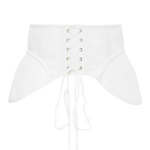 Acler Talbot White Lace Up Corset Belt NWT